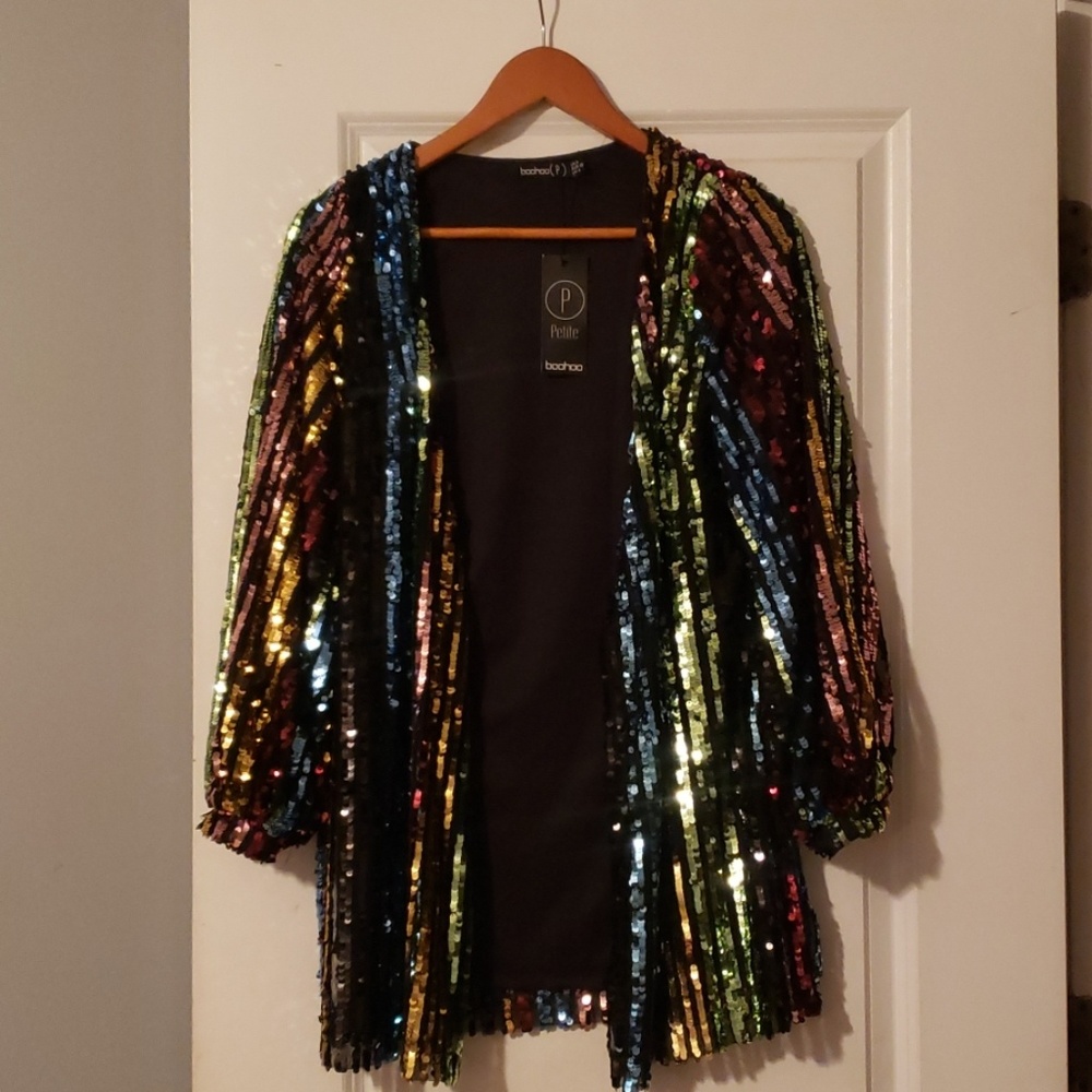 Brand new multicolored stripe mini dress